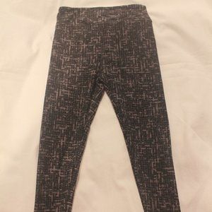 Gray Girls Lularoe Leggings with Geometric design (Kids S/M) RARE